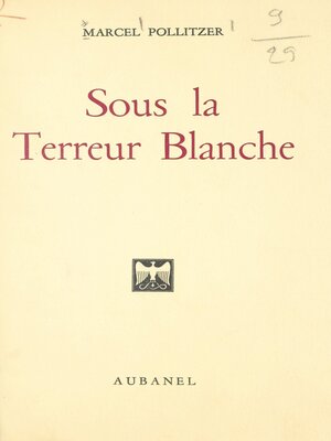 cover image of Sous la terreur blanche